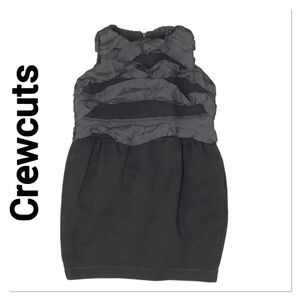 J. CREW CREWCUTS Gray Ruffle Shift Dress size 4/5